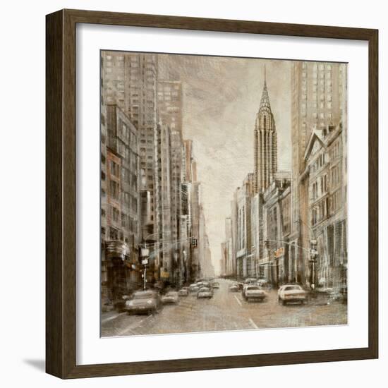 To the Chrysler Building-Matthew Daniels-Framed Art Print