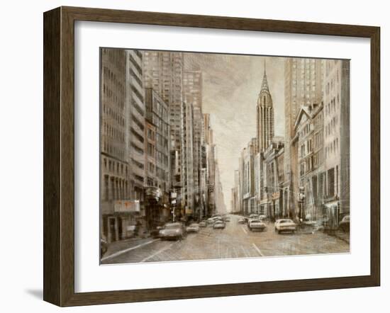 To the Chrysler Building-Matthew Daniels-Framed Art Print