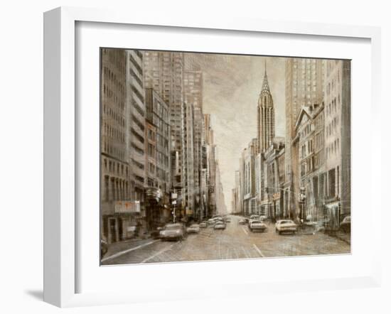 To the Chrysler Building-Matthew Daniels-Framed Art Print