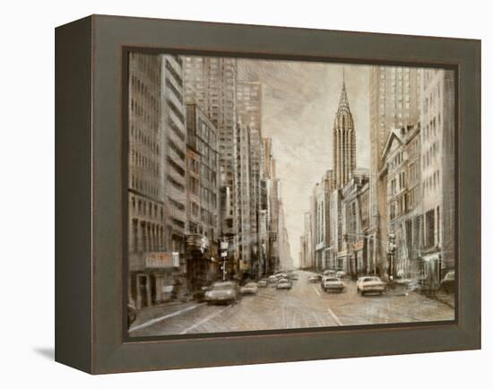 To the Chrysler Building-Matthew Daniels-Framed Stretched Canvas