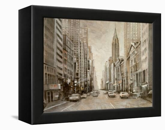 To the Chrysler Building-Matthew Daniels-Framed Stretched Canvas