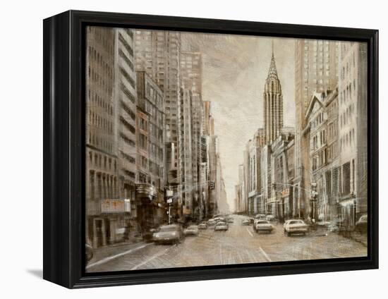 To the Chrysler Building-Matthew Daniels-Framed Stretched Canvas