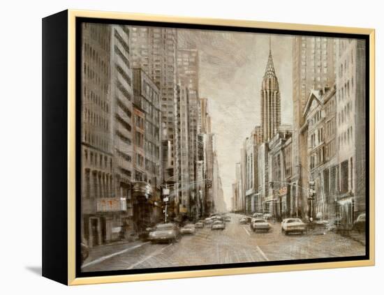 To the Chrysler Building-Matthew Daniels-Framed Stretched Canvas