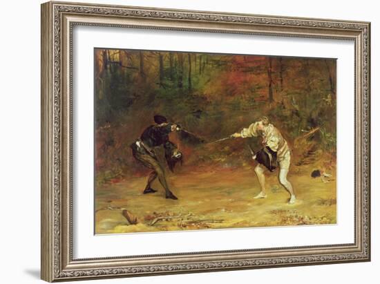 'To the Death: a Sword and Dagger Fight with One Hand Beats Cold Death Aside, and with the Other-John Pettie-Framed Giclee Print