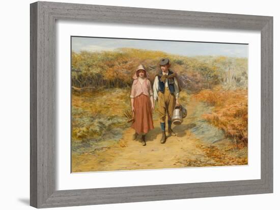To the Fields I Carried Her Milking Pails, 1872 (Oil on Canvas)-John Pettie-Framed Giclee Print
