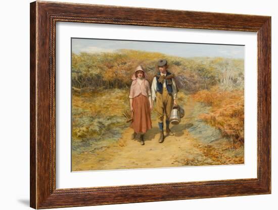 To the Fields I Carried Her Milking Pails, 1872 (Oil on Canvas)-John Pettie-Framed Giclee Print