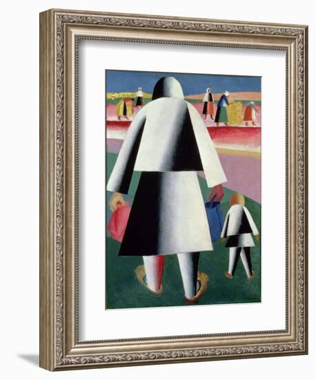 To the Harvest, Martha and Vanka, 1928-Kasimir Malevich-Framed Giclee Print