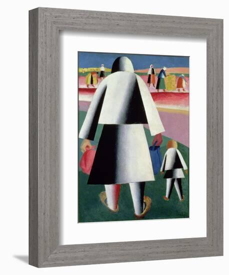 To the Harvest, Martha and Vanka, 1928-Kasimir Malevich-Framed Giclee Print