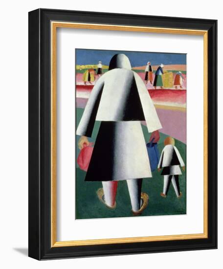 To the Harvest, Martha and Vanka, 1928-Kasimir Malevich-Framed Giclee Print