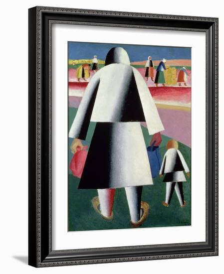 To the Harvest, Martha and Vanka, 1928-Kasimir Malevich-Framed Giclee Print