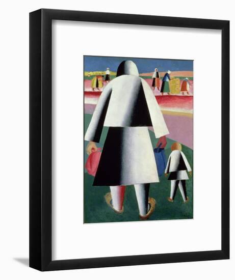 To the Harvest, Martha and Vanka, 1928-Kasimir Malevich-Framed Premium Giclee Print