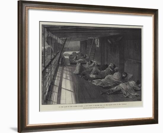 To the Land of the Golden Nugget, a Hot Night in the Red Sea, on the Saloon Deck of the Oceana-William Heysham Overend-Framed Giclee Print