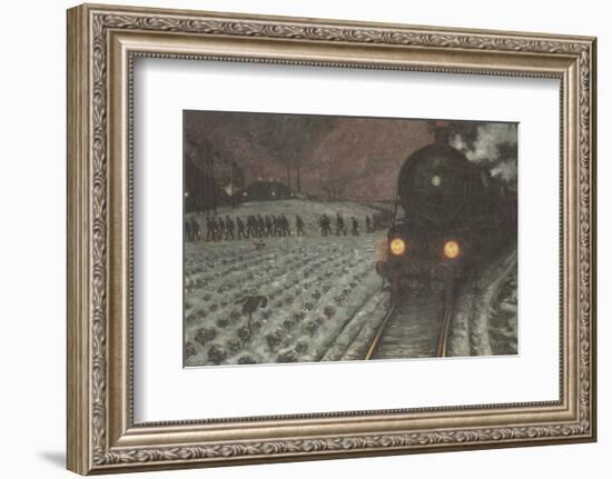 To the Mine-Hans Baluschek-Framed Premium Giclee Print