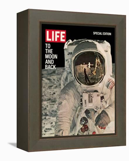 To the Moon and Back, Reflections on Astronauts Facemask, August 11, 1969-null-Framed Premier Image Canvas