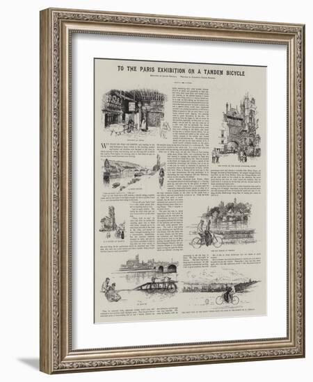 To the Paris Exhibition on a Tandem Bicycle-Joseph Pennell-Framed Giclee Print