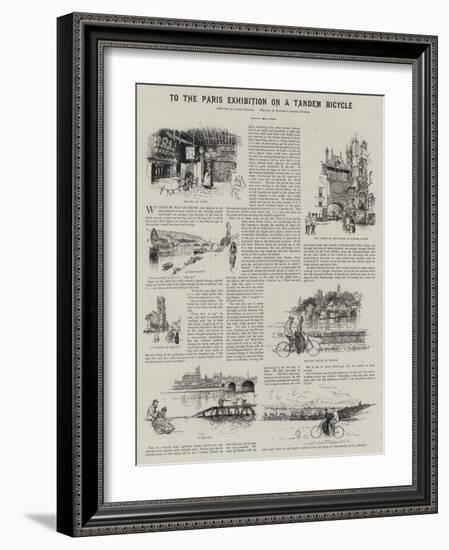 To the Paris Exhibition on a Tandem Bicycle-Joseph Pennell-Framed Giclee Print