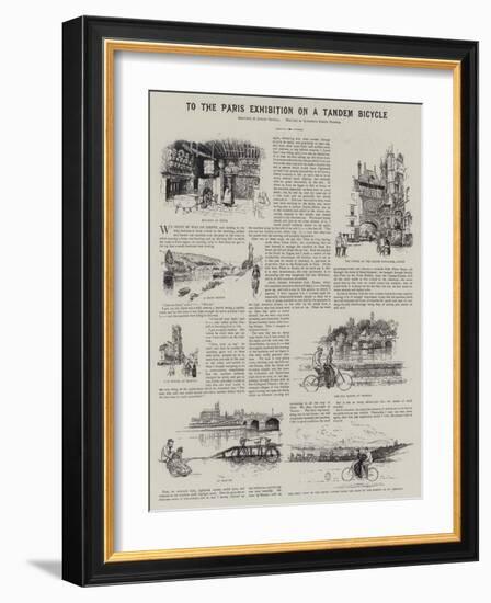 To the Paris Exhibition on a Tandem Bicycle-Joseph Pennell-Framed Giclee Print