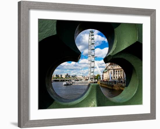 To the Railing of the Westminster Bridge - London Eye - Millennium Wheel - London - UK - England-Philippe Hugonnard-Framed Photographic Print