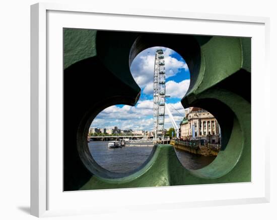 To the Railing of the Westminster Bridge - London Eye - Millennium Wheel - London - UK - England-Philippe Hugonnard-Framed Photographic Print