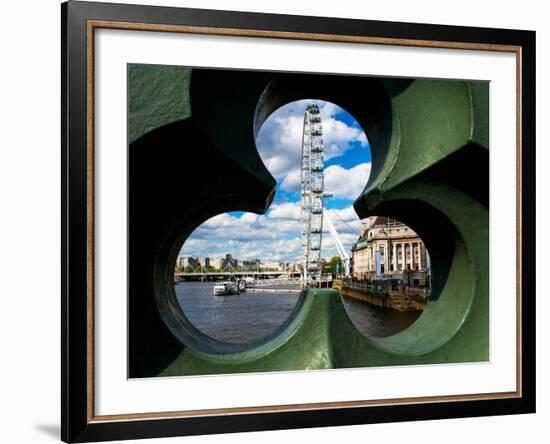 To the Railing of the Westminster Bridge - London Eye - Millennium Wheel - London - UK - England-Philippe Hugonnard-Framed Photographic Print