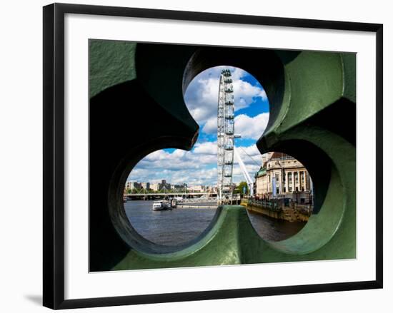 To the Railing of the Westminster Bridge - London Eye - Millennium Wheel - London - UK - England-Philippe Hugonnard-Framed Photographic Print