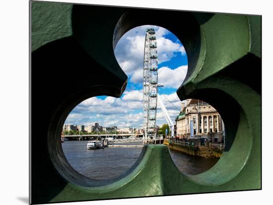 To the Railing of the Westminster Bridge - London Eye - Millennium Wheel - London - UK - England-Philippe Hugonnard-Mounted Photographic Print