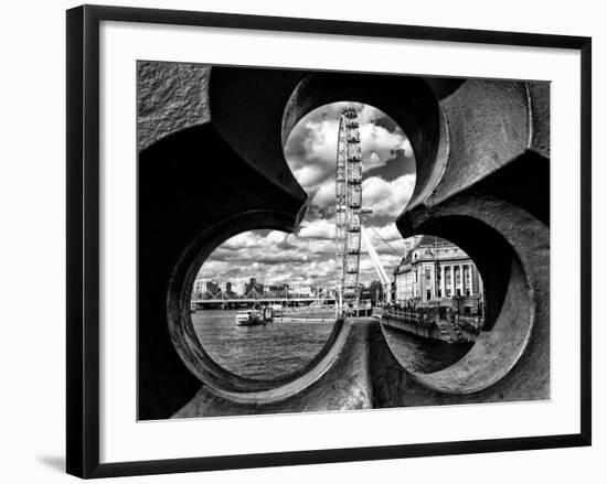 To the Railing of the Westminster Bridge - London Eye - Millennium Wheel - London - UK - England-Philippe Hugonnard-Framed Photographic Print