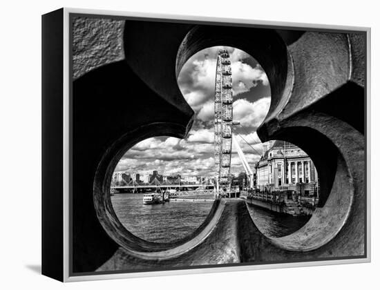 To the Railing of the Westminster Bridge - London Eye - Millennium Wheel - London - UK - England-Philippe Hugonnard-Framed Premier Image Canvas