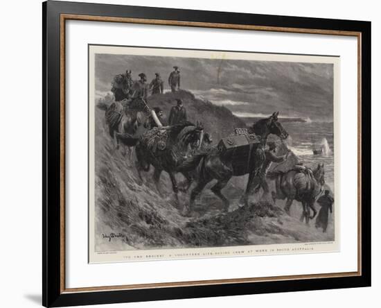 To the Rescue! a Volunteer Life-Saving Crew at Work in South Australia-John Charlton-Framed Giclee Print