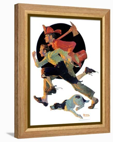 "To the Rescue", March 28,1931-Norman Rockwell-Framed Premier Image Canvas