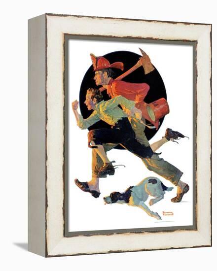 "To the Rescue", March 28,1931-Norman Rockwell-Framed Premier Image Canvas