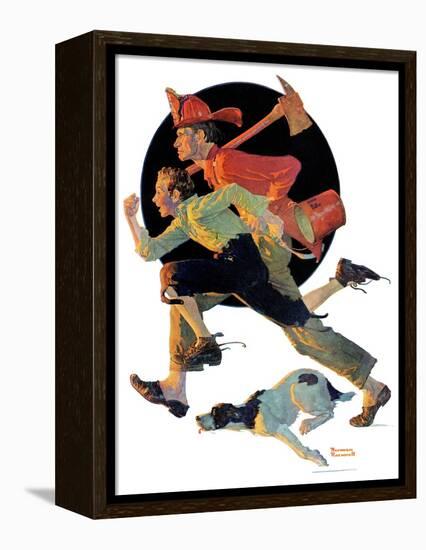 "To the Rescue", March 28,1931-Norman Rockwell-Framed Premier Image Canvas