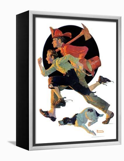 "To the Rescue", March 28,1931-Norman Rockwell-Framed Premier Image Canvas