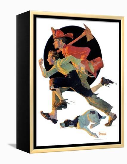 "To the Rescue", March 28,1931-Norman Rockwell-Framed Premier Image Canvas