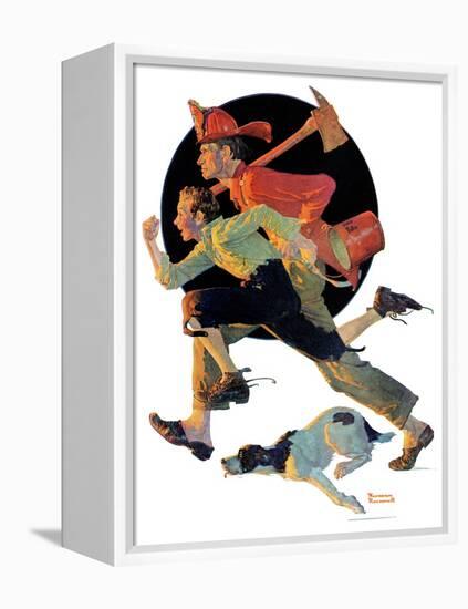 "To the Rescue", March 28,1931-Norman Rockwell-Framed Premier Image Canvas