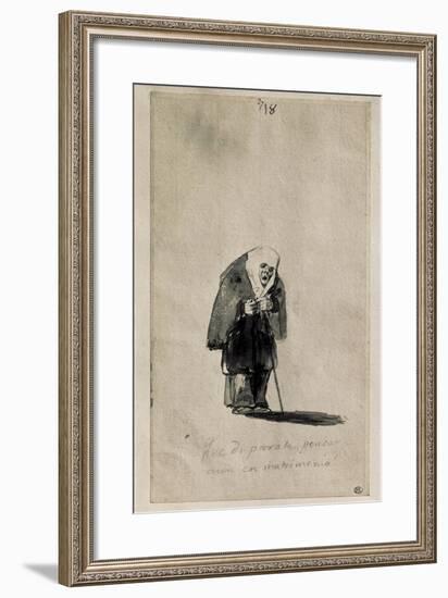 To Think Still About Marriage, What a Nonsense! 1790S-Francisco de Goya-Framed Art Print