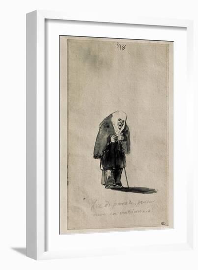 To Think Still About Marriage, What a Nonsense! 1790S-Francisco de Goya-Framed Art Print