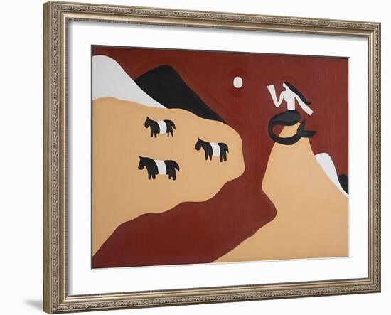 To this Land We Belong, Said the Mermaid and the Belted Galloways,1995,-Cristina Rodriguez-Framed Giclee Print