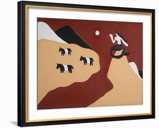 To this Land We Belong, Said the Mermaid and the Belted Galloways,1995,-Cristina Rodriguez-Framed Giclee Print