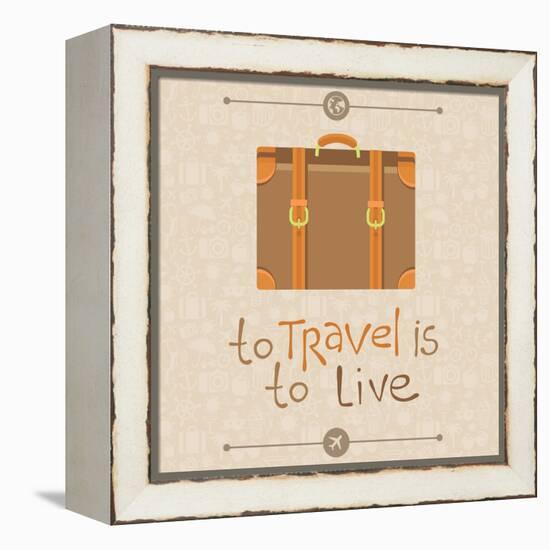 To Travel is to Live-venimo-Framed Stretched Canvas