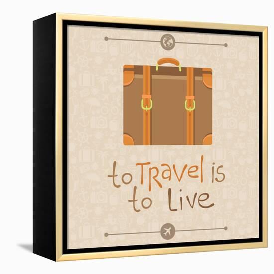 To Travel is to Live-venimo-Framed Stretched Canvas