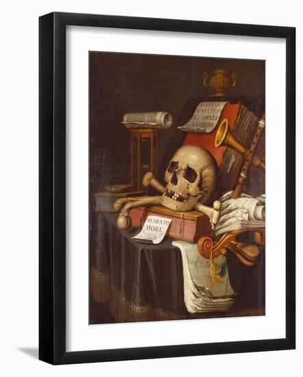 To Vanity, a Vanitas-Evert Collier-Framed Giclee Print