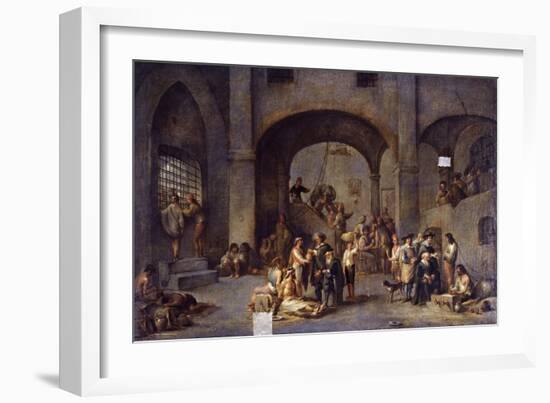 To Visit the Imprisoned, Cycle from the Seven Works of Mercy, after 1625-Cornelis De Wael-Framed Giclee Print