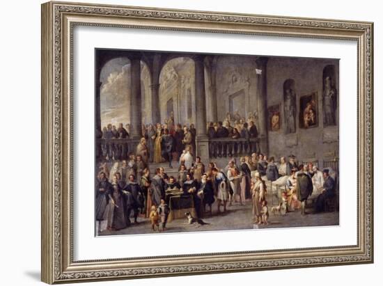 To Visit the Sick, Cycle from the Seven Works of Mercy, after 1625-Cornelis De Wael-Framed Giclee Print