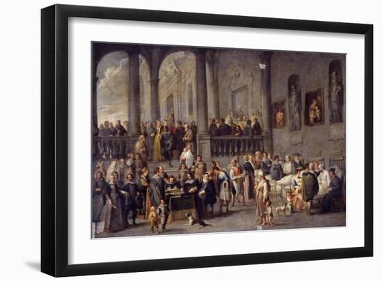 To Visit the Sick, Cycle from the Seven Works of Mercy, after 1625-Cornelis De Wael-Framed Giclee Print