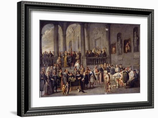 To Visit the Sick, Cycle from the Seven Works of Mercy, after 1625-Cornelis De Wael-Framed Giclee Print