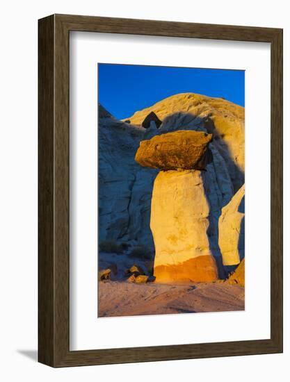 Toadstool Shaped Hoodoo at Sunset-Juan Carlos Munoz-Framed Photographic Print