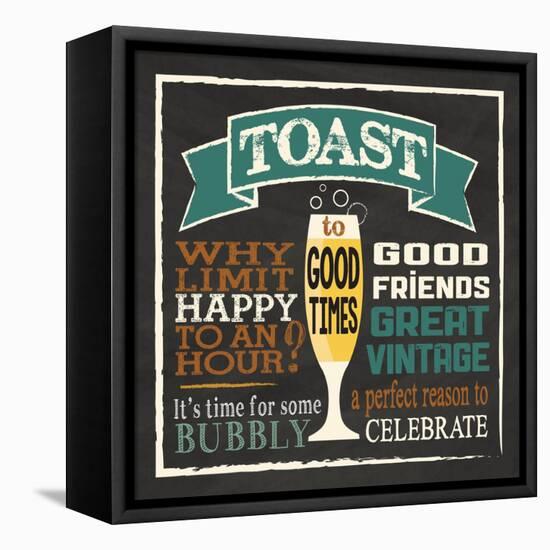 Toast Chalk 1-Melody Hogan-Framed Stretched Canvas