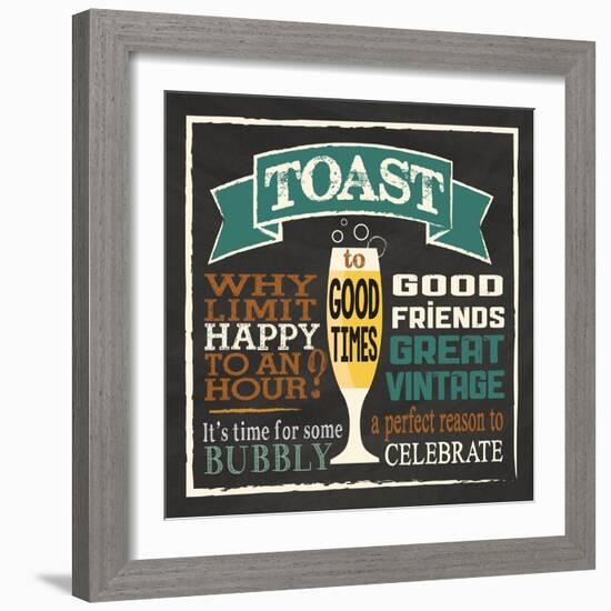 Toast Chalk 1-Melody Hogan-Framed Art Print