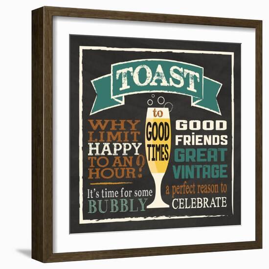 Toast Chalk 1-Melody Hogan-Framed Art Print